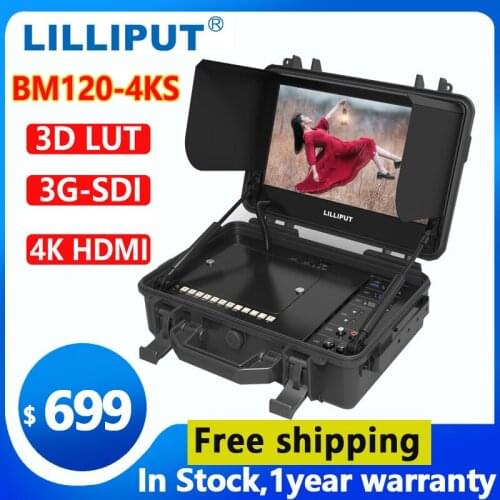 LILLIPUT BM120-4KS przenośny Monitor Quad View Broadcas 12.5 cala 4K Ultra HD HDMI 3G-SDI z bezprzewodową czapką trans