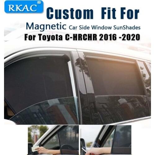 Custom fit Magnetic Car Sun Shade Car Curtain Car Side Windows Sun Visor Shield Sunshade For Toyota C-HR CHR 2016 -2020