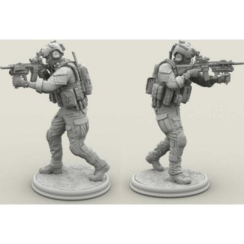 1:35 scale Modern Seals Special Forces shooting stance miniatures Resin Model Kit figure Free Shipping
