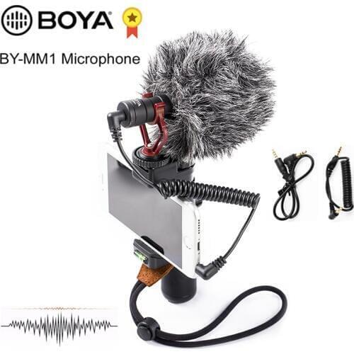 BOYA BY-MM1 Video Record Microphone Recording Mic for HUAWEI iPhone 11 Pro X 8 6s Plus Xiaomi Samsung Galaxy s9 s9+ Smartphone