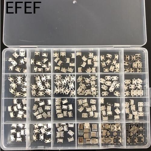 240 Pcs/box 24 Models Micro USB Connector Socket Jack USB Connectors Set for MP3/4/5 Lenovo ZTE Huawei Samsung SONY Xiaomi HTC