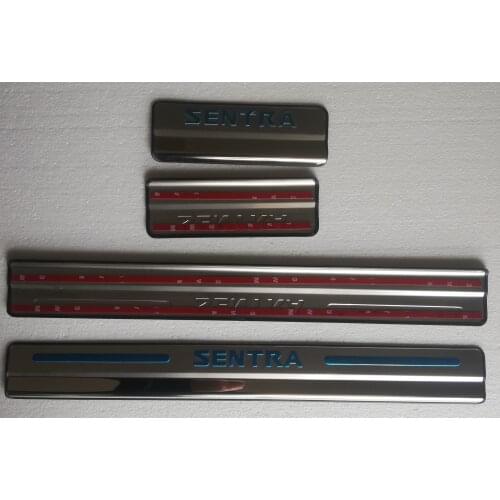 Stainless Steel Mirror Door Sill / Scuff Plate / Threshold 4pcs/set For Nissan Sentra 2012- 2019 Car Accessories