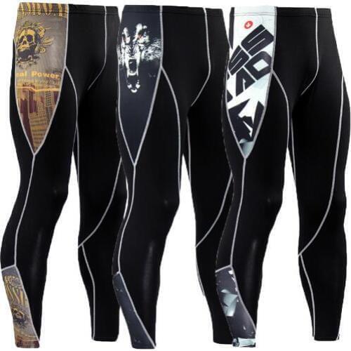 2019 New Rashgard Sport Pants Men Elastic Compression Running Tights Punisher Gym Workout Clothing Fitness Bodybuilding Trousers