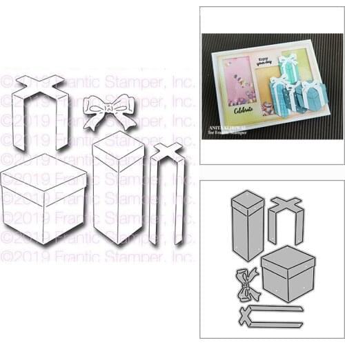 New Christmas Gift Boxes Craft Embossing Mold 2021 Metal Cutting Dies for DIY Decoration Scrapbooking Album Card Making No Stamp