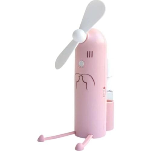 New Creative Mobile Phone Bracket Cartoon Spray Mini Fan Portable Usb Fan Outdoor Charging Small Fan Water Mist Fan Rotary Vane
