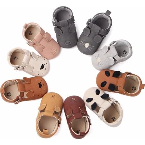 0-18 Months Animal Toddler Nubuck Leather Baby Boy Girl Shoes First Walkers Soft Soled Infant Footwear Cute Newborn Baby Shoes