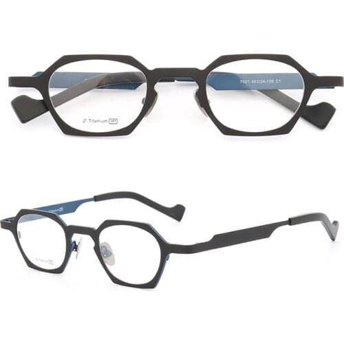 Women Pure Titanium Glasses Frames Men Optical Eyeglass Frames Classic Vintage Octagon Round Oval Rectangular Rx Eyewear Red