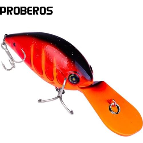 PROBEROS Fishing Tackle 4# Hook 10.7cm-4.3"/15.2g-0.54oz Fishing Lure 6 color Fishing Bait with retail box