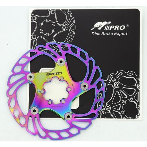 Rainbow Rotor MTB Bicycle Disc Brake Cooling Floating Ice Rotor Gravel Road Bike 140/160/180/203mm Cool Down Steel Colorful Rot