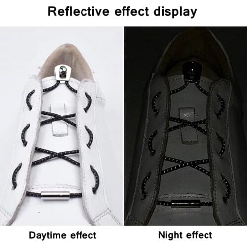 1Pair No Tie Shoe Laces Elastic Metal buckle Round Shoelaces Kids Adult Quick Lazy Sneakers Shoelace Shoe Laces Shoestrings