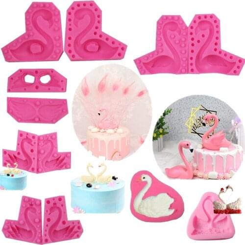 3D Flamingo Fondant Cake Silicone Mould Chocolate Mould Cake Baking Decorating Tool A1718