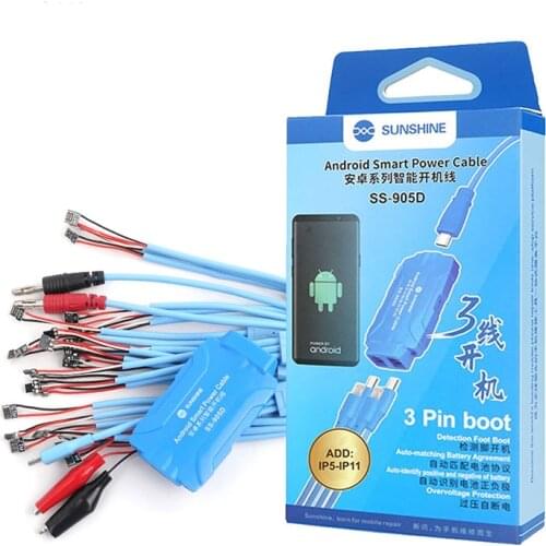 SUNSHINE SS-905D Service DC Power Supply Current Testing Cable For IPhone 5G - 11 Pro Max Samsung Huawei Phone Power