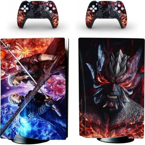 Devil Game PS5 Standard Disc Skin Decal Cover for PlayStation 5 Console & Controller PS5 Disk Skin Sticker Vinyl