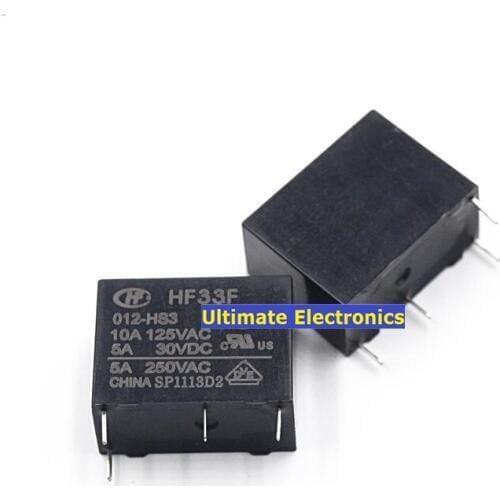 10pcs HF33F-012-HS3 JZC-33F-012-HS3 A group of normally open 4 feet 5A 250VAC