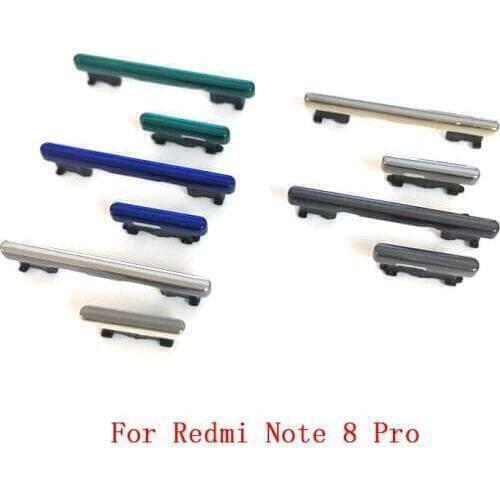 10pcs For Xiaomi Redmi Note 8 Pro Power Button ON OFF Volume Up Down Side Button Key