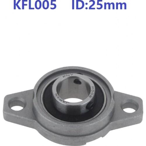 20pcs/lot KFL005 25mm Bore Diameter Zinc Alloy Bearing Units 25 mm Flange Pillow Block Bearing bracket For CNC FL005