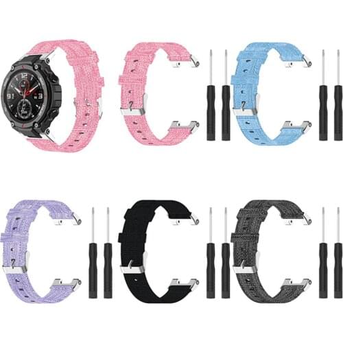 25.8mm Replacement Watch Strap Nylon Canvas Breathable Band Wristband for Amazfit T-Rex pro Amazfit T-Rex