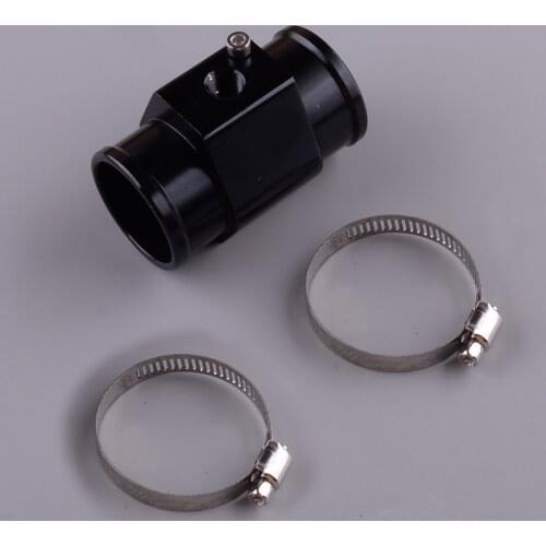 38mm Water Temp Temperature Joint Pipe Sensor Gauge Radiator Hose Adapter With Clamp Accessories Black Fit for Most Cars