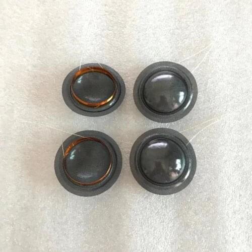 4PCS 1" inch Dome Tweeters Voice Coil Black Silk Diaphragm Universal 25.5 Core Two Side Wires Treble Speaker Repair 4Ohm