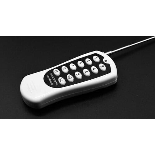 433MHz 12CH Wireless Remote Control Transmitter 12 Buttons White Blue