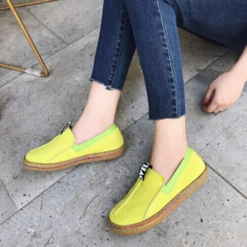 Women Wild Flat Shoes Tendon Soft Bottom Casual Low Help Shoes Thick Bottom Round Toe Foot Comfortable Single Shoes Thin Shoes