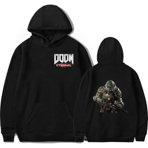 Aikooki New Arrival Doom Eternal Hoodies Men/Women Fashion Casual Hip Hop Sweatshirt Print Doom Eternal Anime Hoodie Pullovers