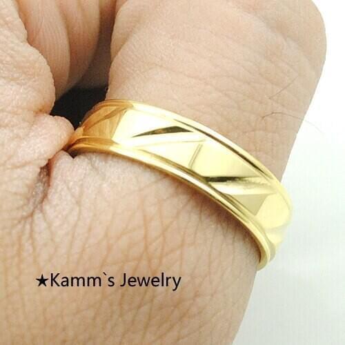 AMUMIU 6mm Width Fashion Stainless Steel Rings for Women and Men Wedding Round KR347 US Size