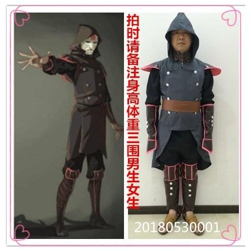 Avatar The Legend of Korra Amon Anime Cartoon Halloween Cosplay Costume B002