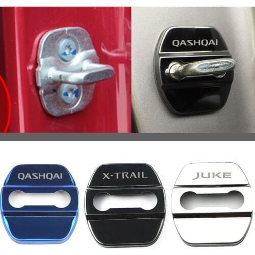 Car-Styling car door lock cover Auto Emblems Case For Nissan juke qashqai j11 10 x-trail note tiida nismo Car Styling