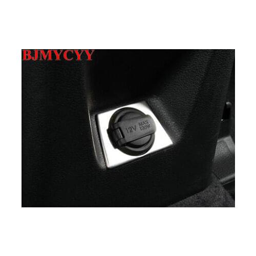 BJMYCYY Stainless steel decorative patch for rear panel smoke detector panel for Hyundai ix35 2018