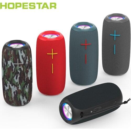 Free Gift 32G TF Card Hopestar P20 Portable Bluetooth Speaker Waterproof Wireless Soundbar 3D Stereo Music Player with FM Radio