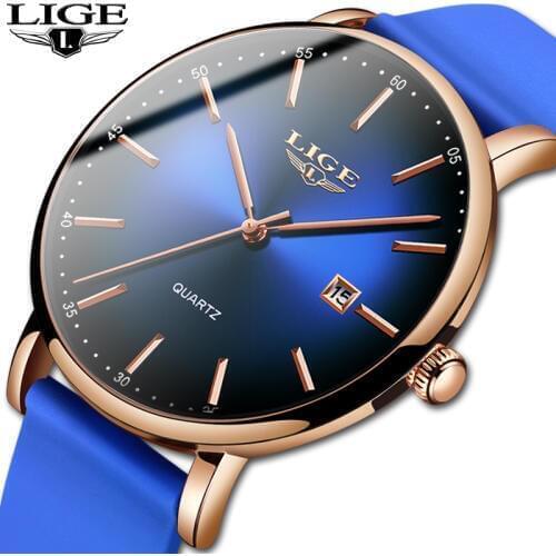 2020 Creative Watch Men LIGE Top Brand Fashion Luxury Quartz Watches Mens Waterproof Silicone Strap Male Sports Wristwatch Reloj