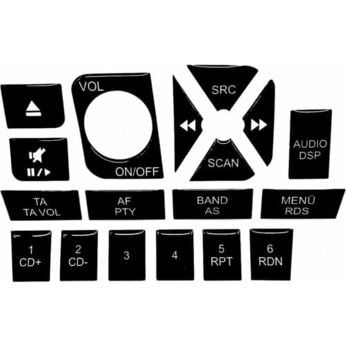 For Fiat Palio Tape Keypad Piano Black Finish 2006