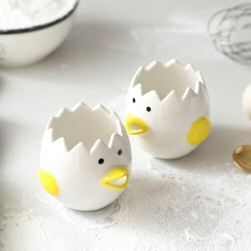 Creative Ceramic Egg Dividers Egg Yolk White Separator Tools Kitchen Gadgets Baking Tool Home Use Kitchen Essential Dropshipping