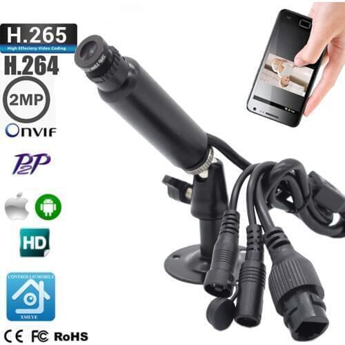 Mini Onvif Remote Motion Detecting Pin hole Mini IP Bullet Camera Covert CCTV Video Surveillance Vandal-Proof Peephole Icsee