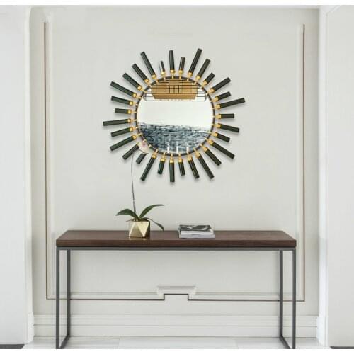 Model Room Hall Wall Hanging Mirror Model Room Decorative Mirror Soft Sofa Background Porch Mirror Wall Decoration Sunglasses