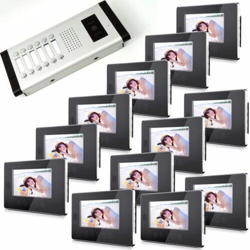 Multi-Monitor 7 Inch LCD Monitor Two Way Intercom Video Door Phone