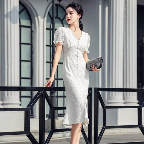 Белые летние платья OLOEY China At AliExpress