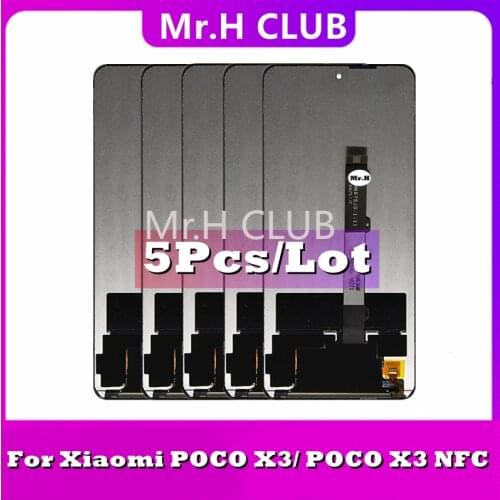 5PCS Original LCD For Xiaomi POCO X3 Display LCD Display Touch Screen Digitizer For POCO X3 NFC Replacement Parts M2007J20CG