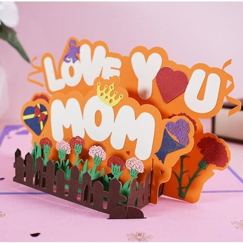 Mothers Day Card DIY Creative Meaningful 3D Lovely Greeting Card for Mother