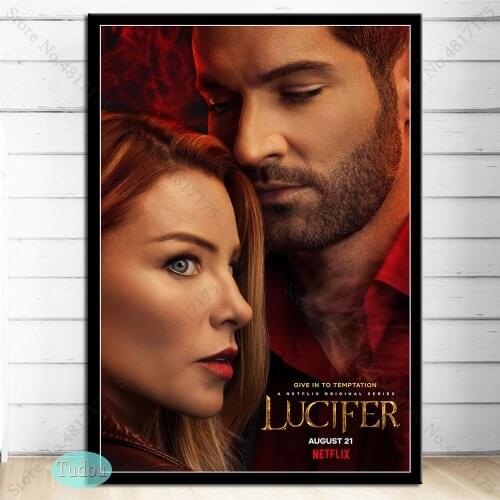 Lucifer Poster Hot TV Series Show Prints Canvas Painting Wall Art Pictures for Living Room Home Decoration