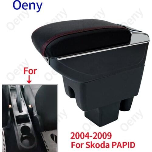 For Skoda RAPID Armrest Retrofit For Volkswagen Polo 2020 Car Armrest box Center Storage box car accessories Interior USB