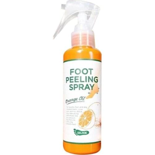 30/100ml Foot Exfoliating Spray Skin Exfoliating Whiten Care Tool Natural Orange Essence Pedicure Dead Skin Exfoliator Spray