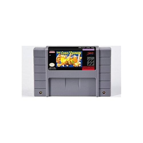 The Lost Vikings or The Lost Vikings II 2 - Action Game Card US Version English Language