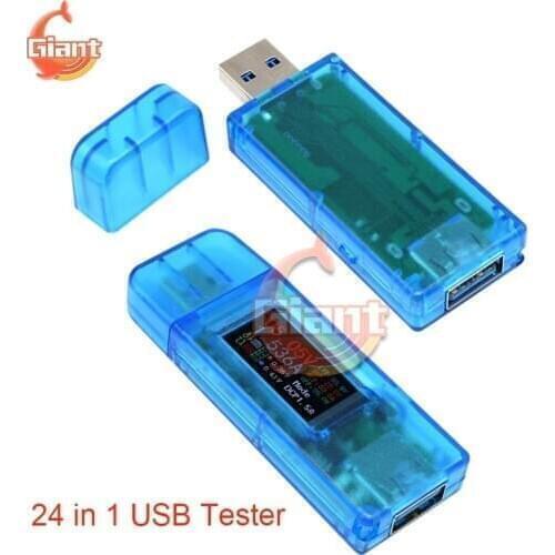 USB 3.0 24 in 1 USB Tester Doctor DC Power Meter Digital Voltmeter Volt Meter Power Bank Wattmeter Detector Support QC2.0 QC3.0