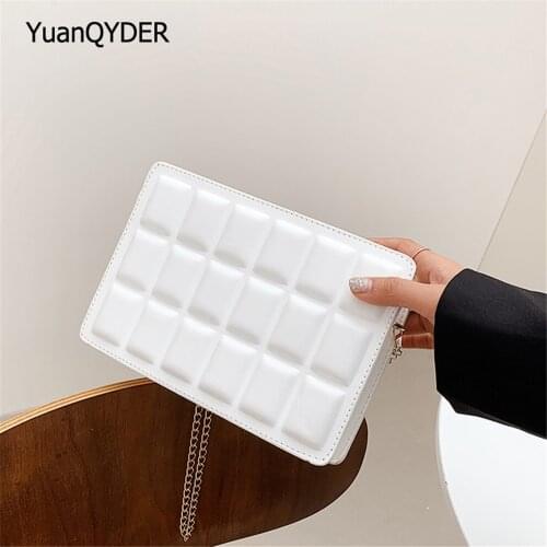 Luxury Designer Solid Color Ladies Shoulder Bag Quality Leather Women Messenger Bags Chain Shoulder Strap Design Womens Bags