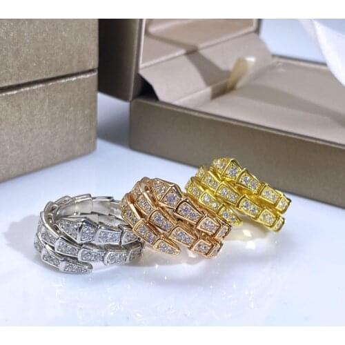 New Arrival Solid 925 Sterling Silver Hollow Snake Rings for Women Original Quality Ring Men Statement Animal Jewelry Anillos