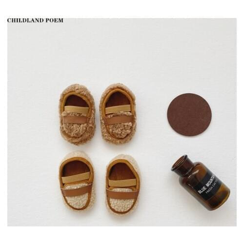 Winter Baby First-Walker Lamb Fur Newborn Baby Shoes Girl Anti Slip Baby Girl Boys First Walkers Soft Sole Infant Crib Shoes