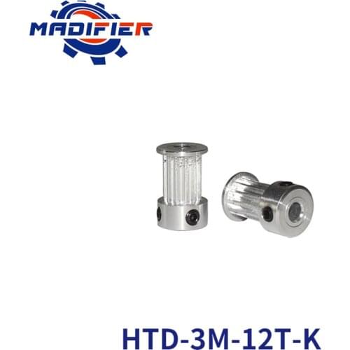 K type 12 teeth 3M Timing Pulley Bore 6mm 6.35mm for HTD belt used in linear pulley 12Teeth 12T