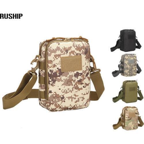 AOKALI High Quality Nylon Messenger Belt Bag Military Hip Assault Casual Fanny Waist Pack Bum Small CrossBody Sling Shoulder Bag
